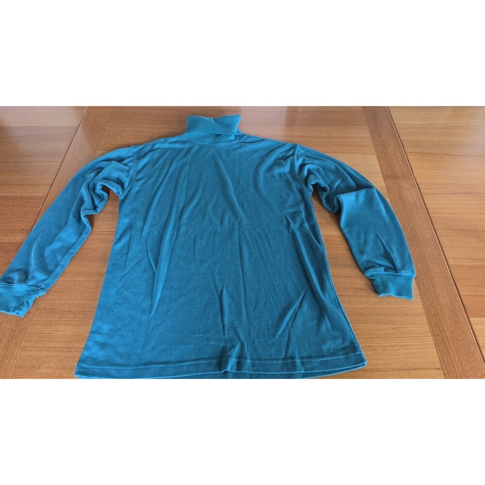 Hunters Run Women's Turquoise Turtleneck Top Size M Vintage